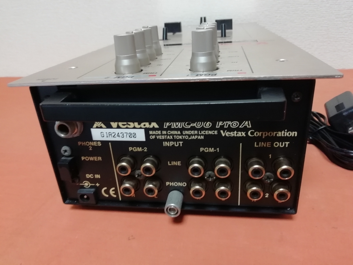 Vestax DJ Pro Mixer ジャンク品Vestax⁄DJミキサー⁄PMC-06ProA A 