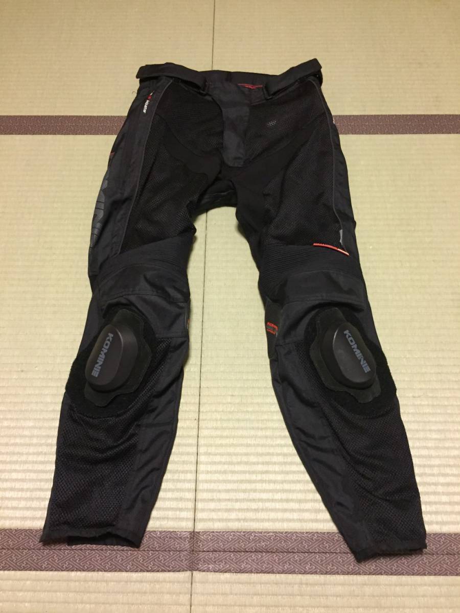 コミネ KOMINE ニースライダー メッシュパンツ XL バンクセンサー付き