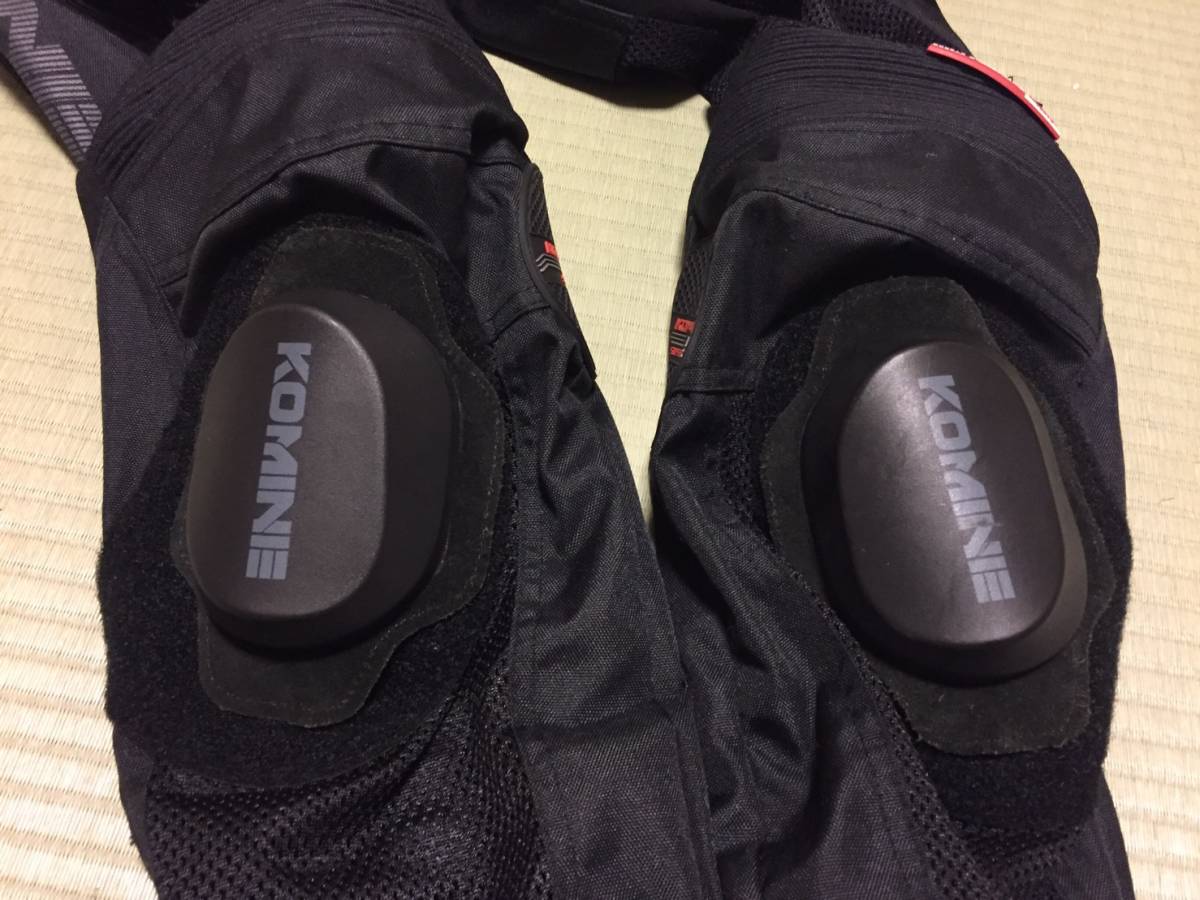 コミネ KOMINE ニースライダー メッシュパンツ XL バンクセンサー付き