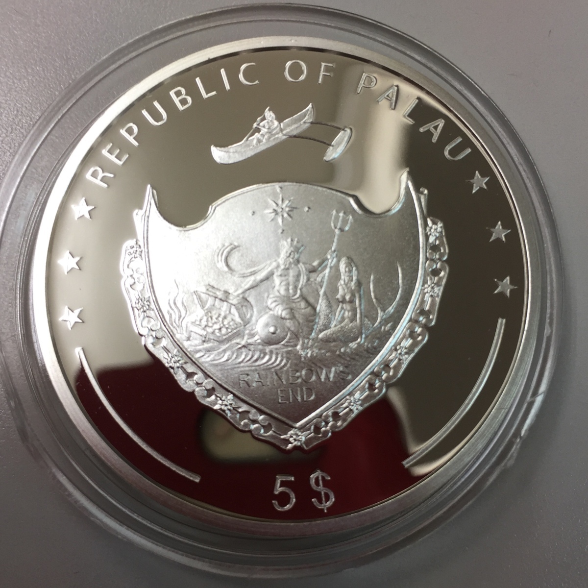 1円 幸運を呼ぶ よつばのクローバー 銀貨 GOOD LUCK 2019年パラオ5ドル