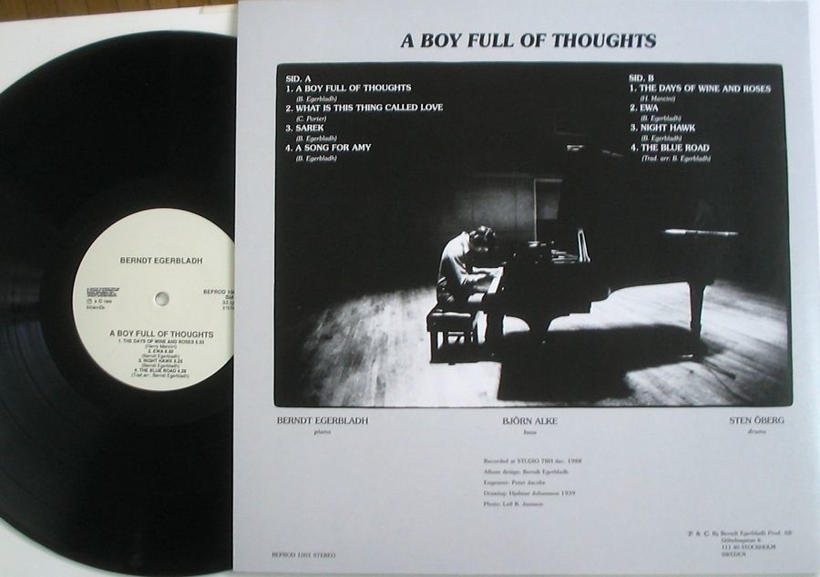 洋楽 Berndt Egerbladh A Boy Full of Thoughts Berndt Egerbladh A