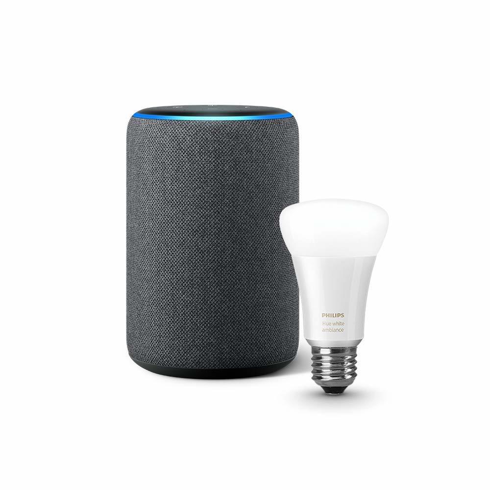 ランプ付き Echo Plus (エコープラス) 第2世代 色の選択可能+ Philips Hue ホワイトグラデーション ランプ