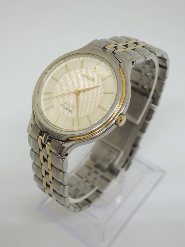 SEIKO DOLCE セイコー ドルチェ チタン 腕時計 メンズウォッチ 8J41-6120 クオーツ 動作品 0614