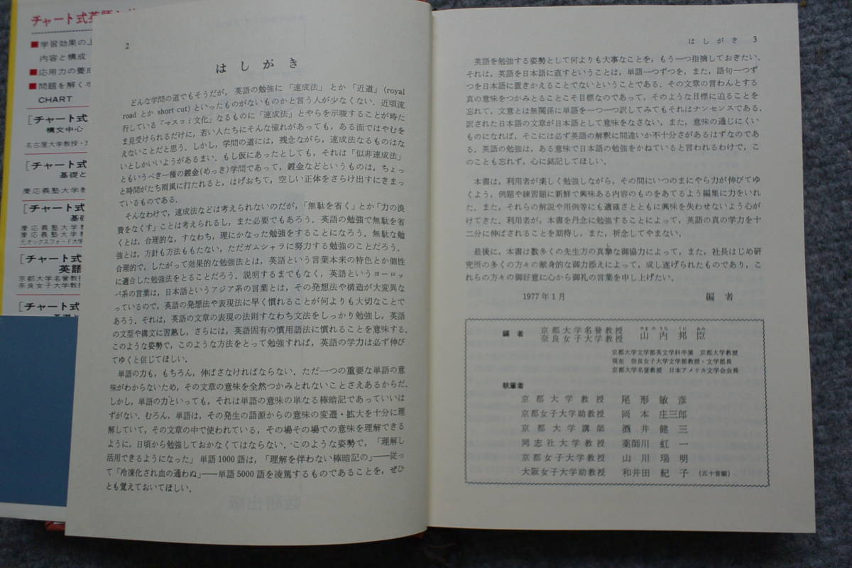 チャート式 英語構文 ２冊セット 英語構文と解釈 山内邦臣編著 / 最新チャート式シリーズ 昭和52年 数研