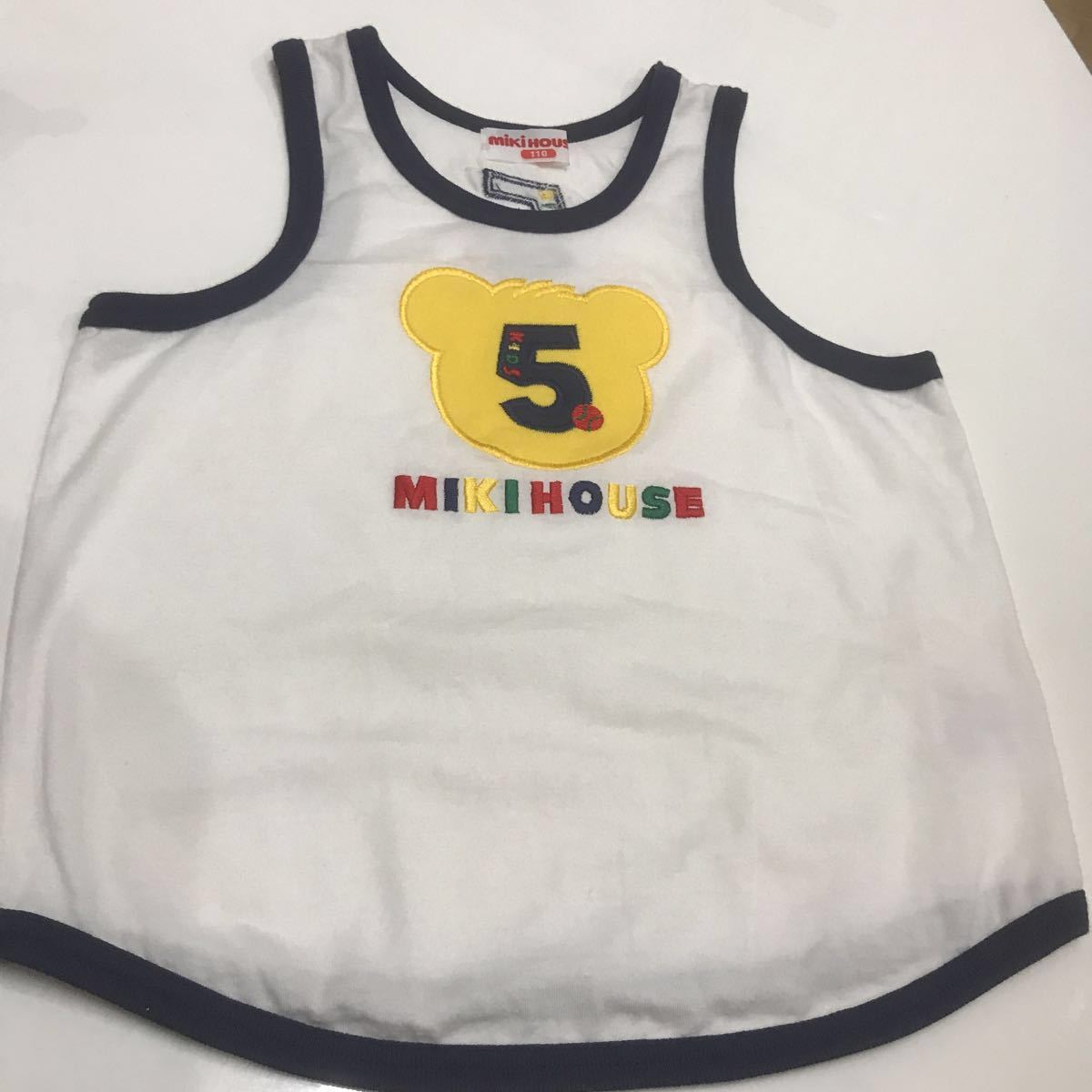 ミキハウス☆新品 レトロ タンクトップ ランニング 110☆切手可