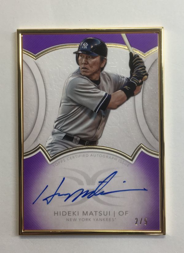 送料無料，お得 5枚限定 松井秀喜直書きサイン 2018 Topps Definitive Purple Gold Framed Auto(Topps)｜売買されたオークション情報、yahooの商品情報をアーカイブ公開 - オークファン シングルカード