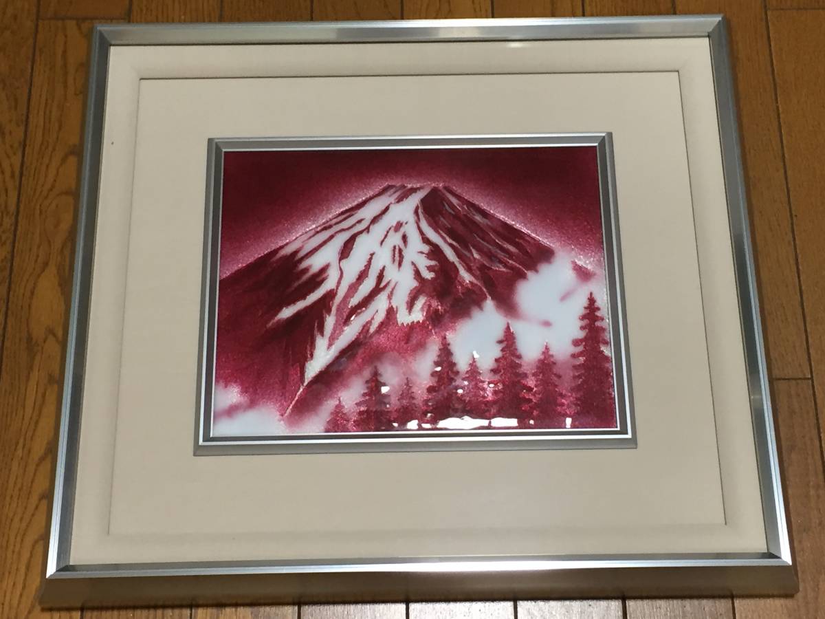 質屋 尾張屋商店 東京】 七宝額 赤富士 七宝(絵画)｜売買された