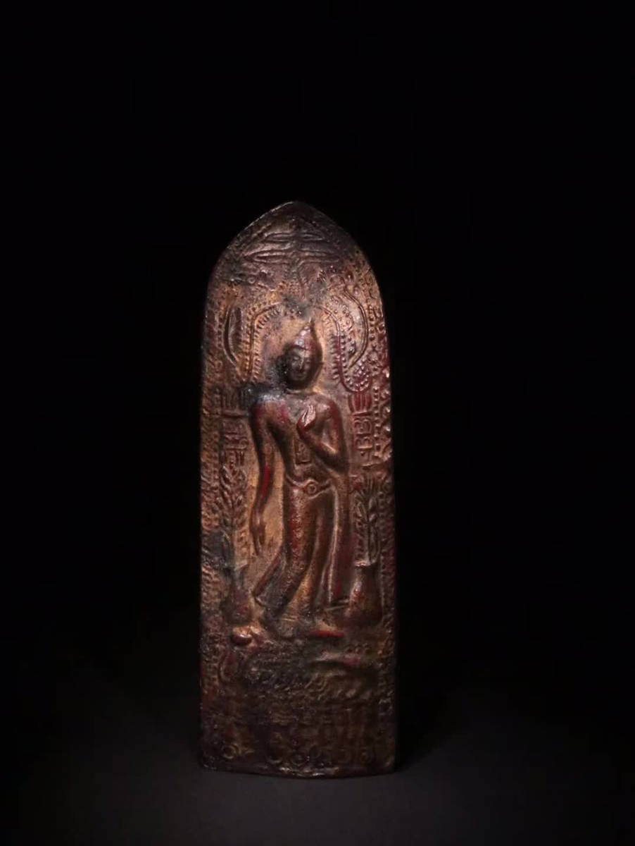 爆買い，お得 清朝 銅胎彩漆金 チベット仏板 サイズ 長さ34.2cm 横幅11.3cm 重さ455.5g c(仏像)｜売買されたオークション情報、yahooの商品情報をアーカイブ公開 - オークファン 仏像