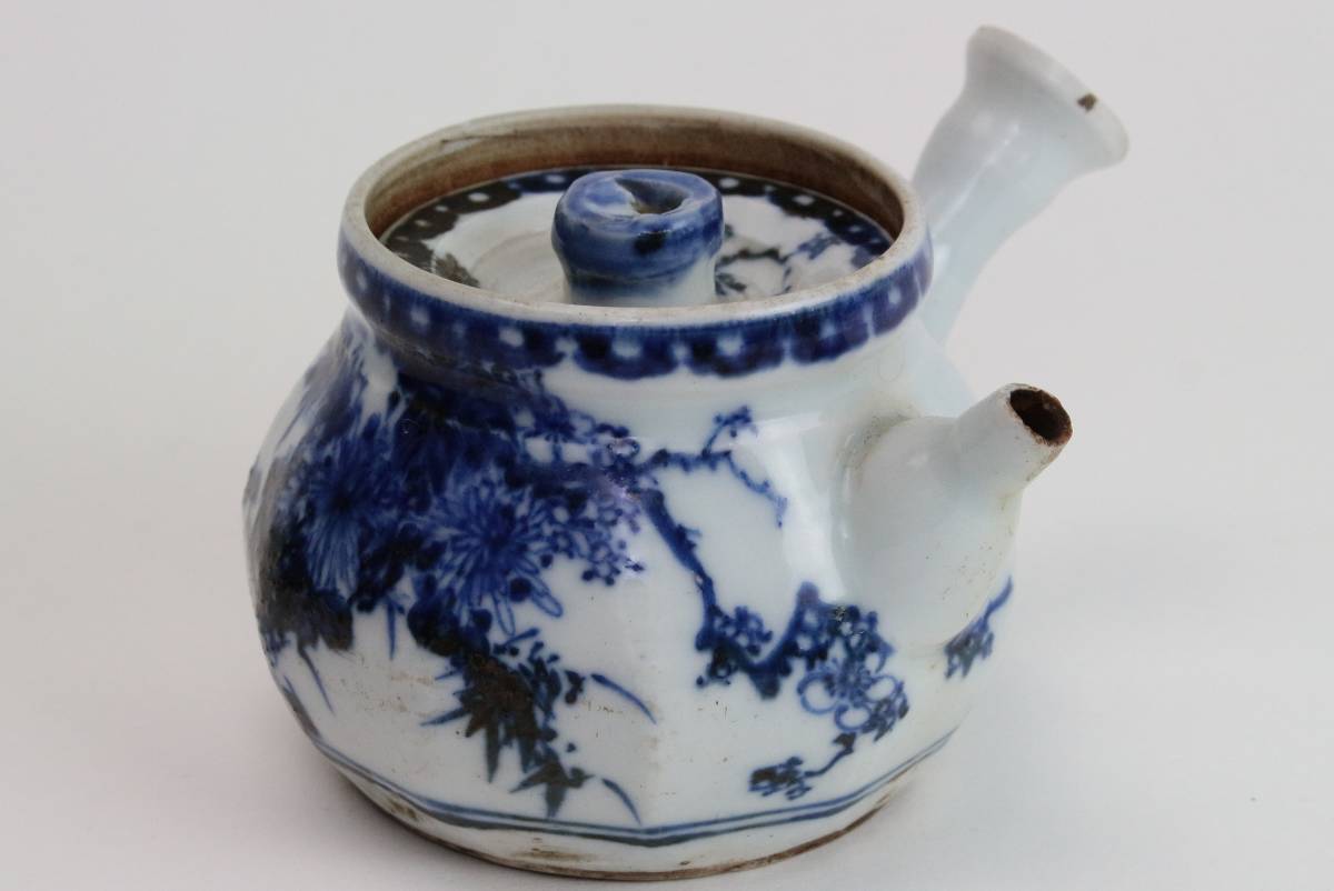 【送料無料，限定SALE】 7017 清水七兵衛 青華 横手急須 煎茶道具(急須、土瓶)｜売買されたオークション情報、yahooの商品情報をアーカイブ公開 - オークファン 京焼