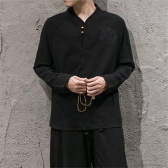★新品ジャージ メンズ上下セットアップ 綿麻 長袖 トレーナー スウェット スポーツ Tシャツ 色サイズ選択可 ブラックXL~5XL