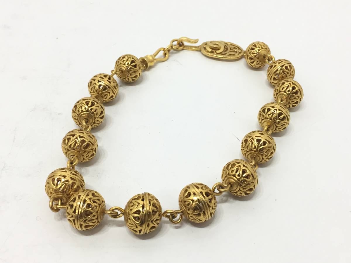 大特価・展示品 □ CHANEL シャネル ゴールド ボール ネックレス 