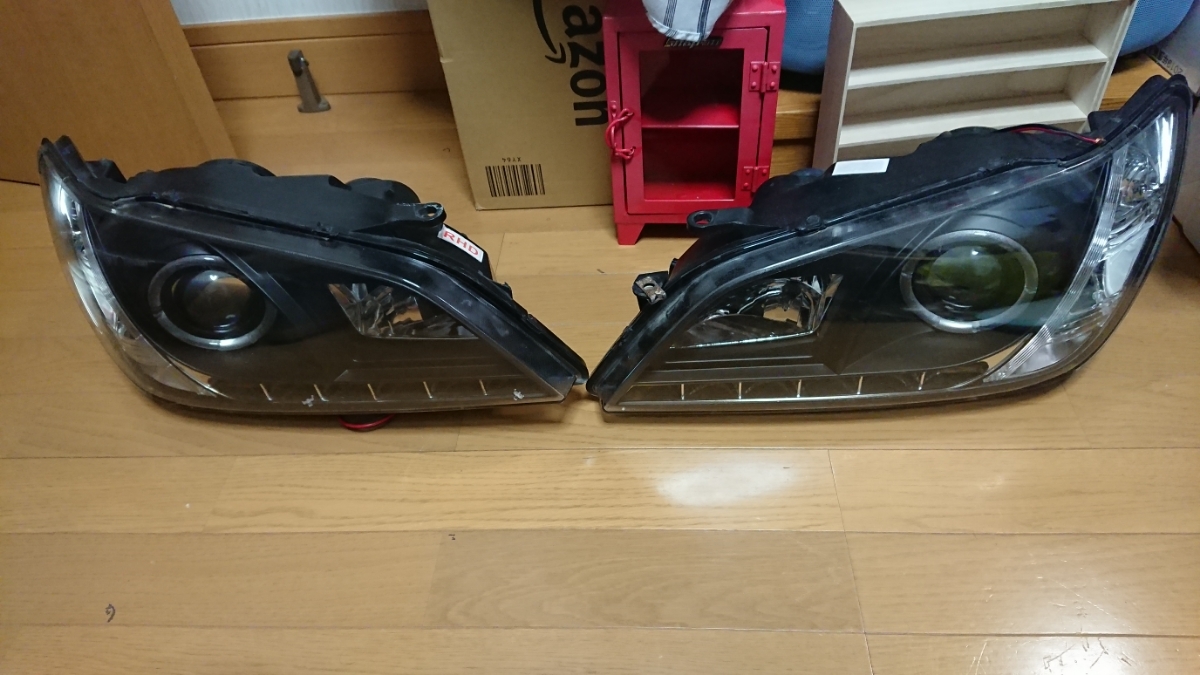 希少】アルテッツァ sonar製 デビルアイ ヘッドライト 左右セット 現状 