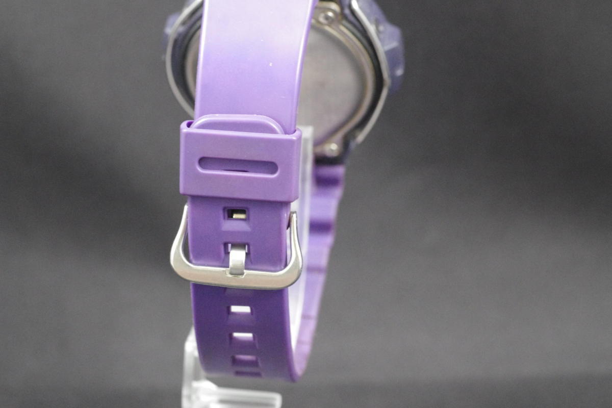 電池交換済 CASIOカシオ 腕時計 G-SHOCK バンパー付 紫 パープル DW