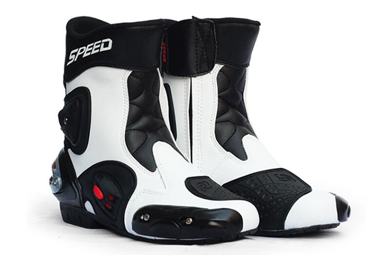 新入荷 PRO SPEED オートバイ レーシングブーツ バイク用ブーツ 靴 白 サイズ40 25-25.5cm