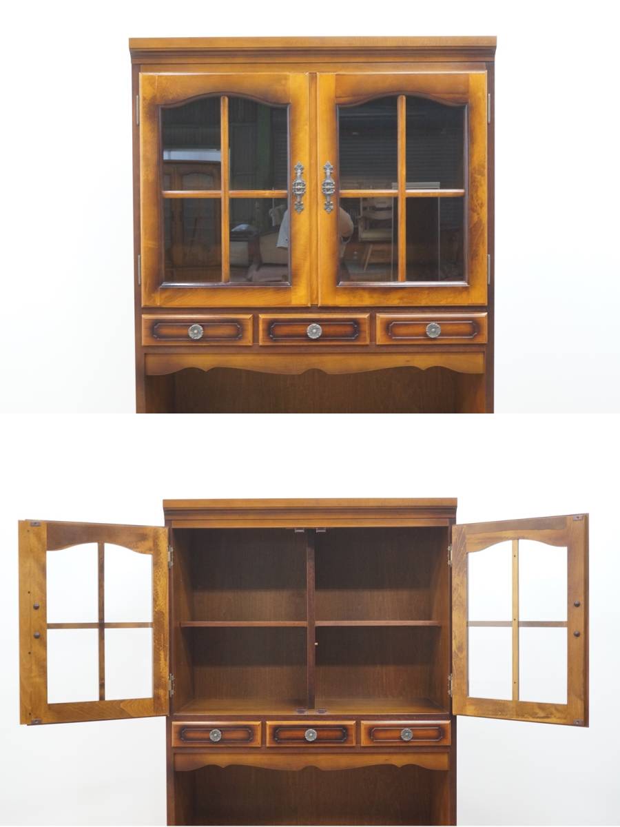 karimoku/カリモク】コロニアル 食器棚 カップボード 家具 約幅89cm