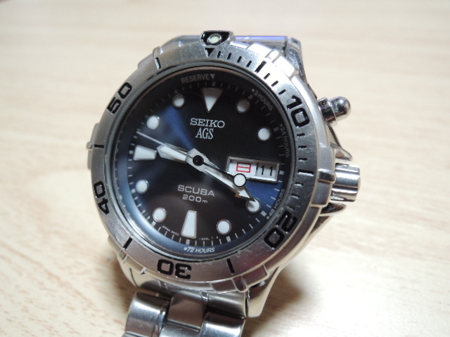 メンズ 稼動品 SEIKO AGS SCUBA 200m 5M43-0A60 ジャンク
