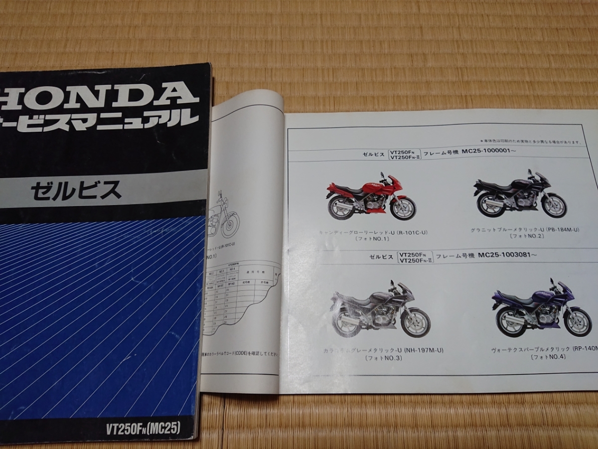 ゼルビス ホンダゼルビスVT250FN(MC25)サービスマニュアルとパーツ
