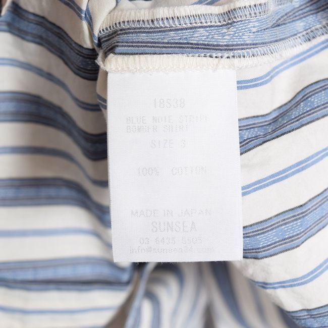SUNSEA サンシー 18SS BLUE NOTE STRIPE SHIRT ストライプシャツ