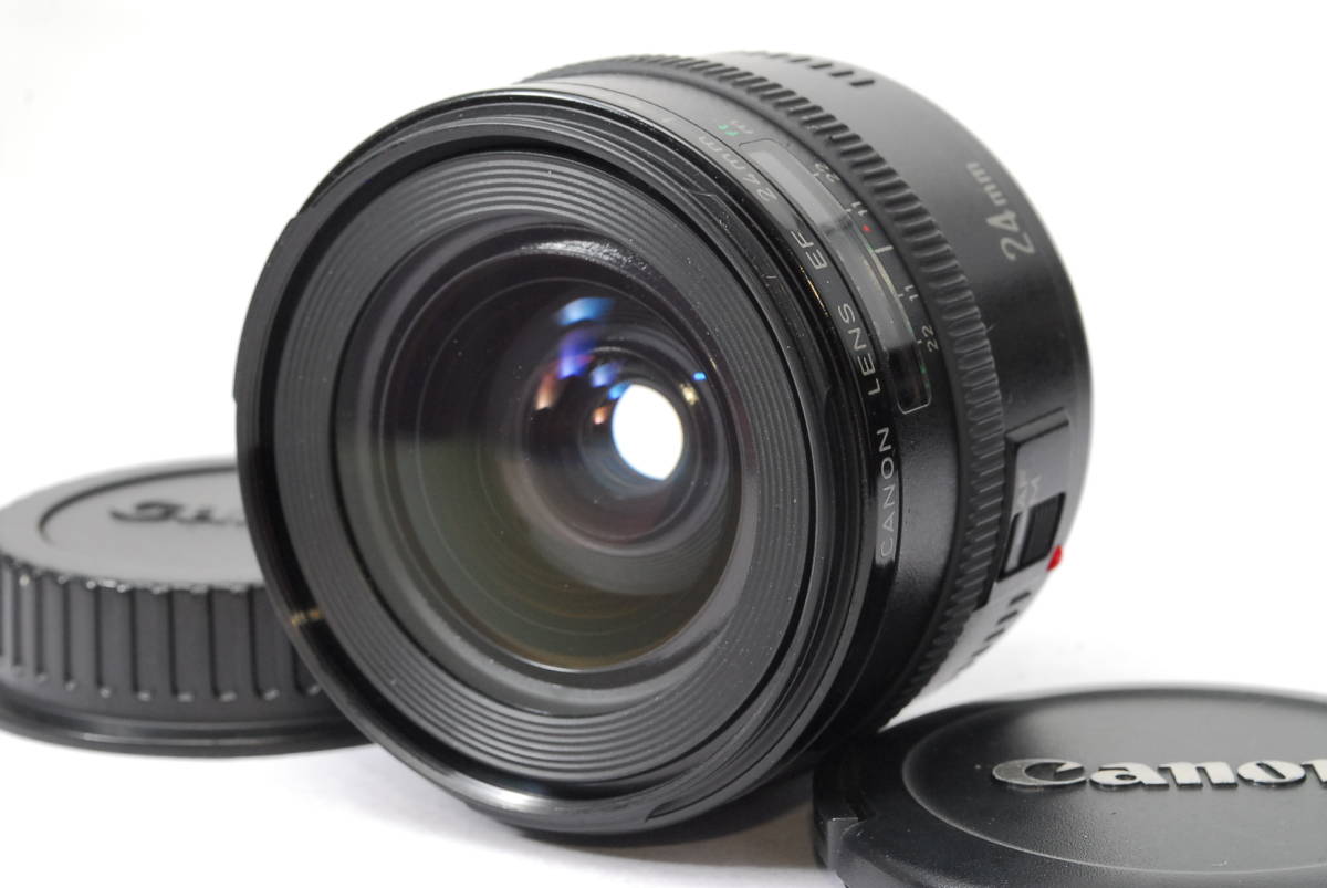 キヤノン EF24mm F2.8 おまけフィルタ付き 完動品 訳あり キャノン CANON EF 24mm F2.8 単焦点レンズ ♯5633 訳あり
