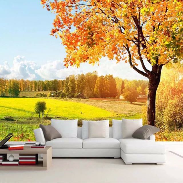 カスタム 3d 写真の壁紙黄金の秋の木自然風景写真背景の壁の装飾壁画ルームの壁紙 壁紙 クロス 売買されたオークション情報 Yahooの商品情報をアーカイブ公開 オークファン Aucfan Com