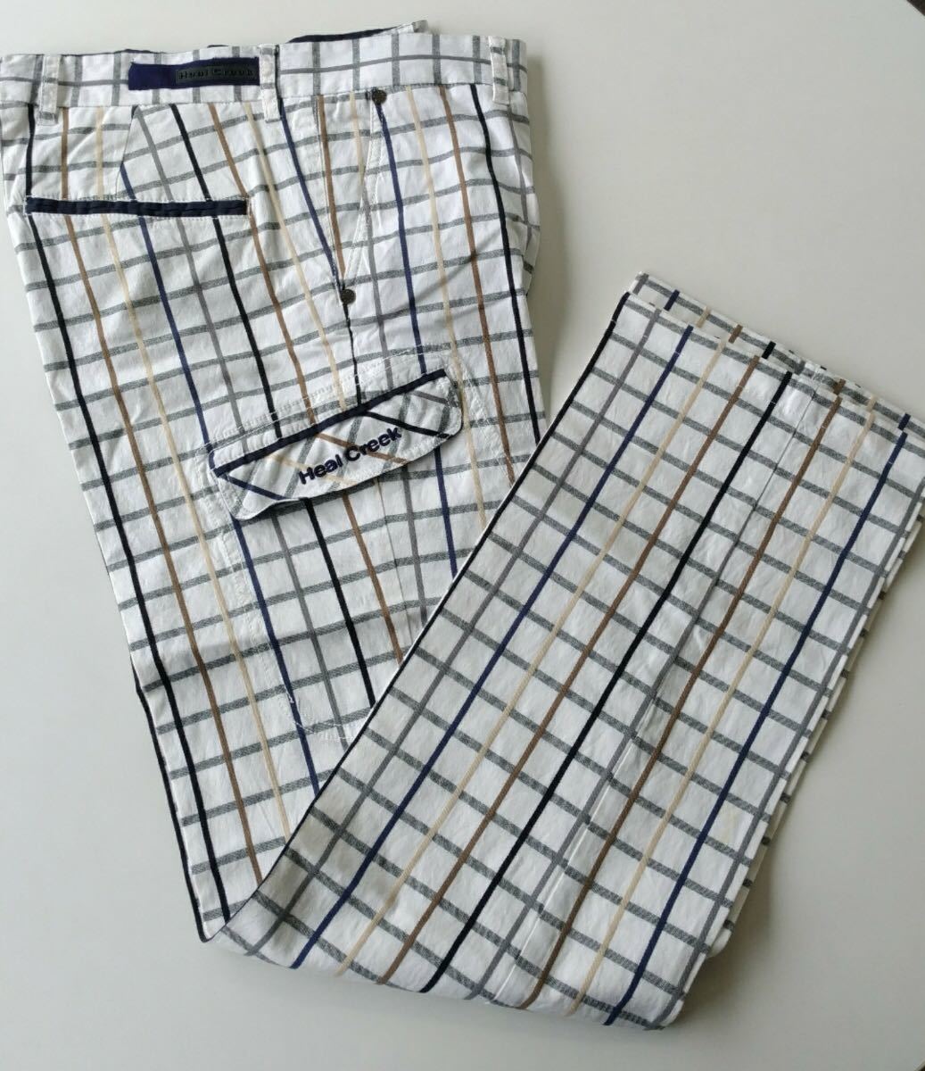 中古美品！ヒールクリーク Heal Creeksチェック ロングパンツ ※クリーニング済