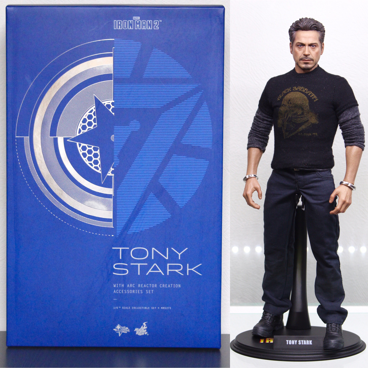 ホットトイズ アイアンマン2 トニー スターク アーク リアクター 開発版 カスタム衣装付 / mctoys アベンジャーズ MARVEL 1/6
