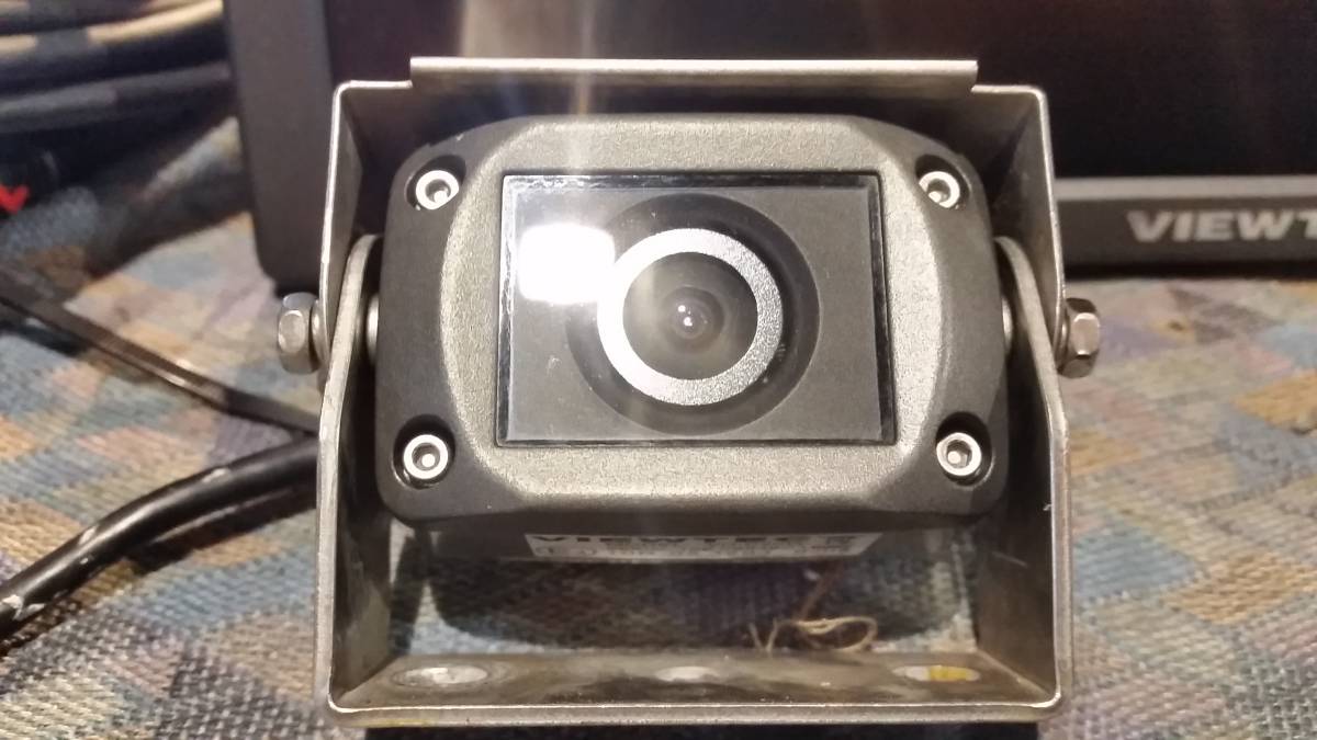 VIEWTEC カラーナイスヴューモニター VH-M20 +VH-C20W バックカメラ フルセット 12V/24V ケーブル20M(内装 ...