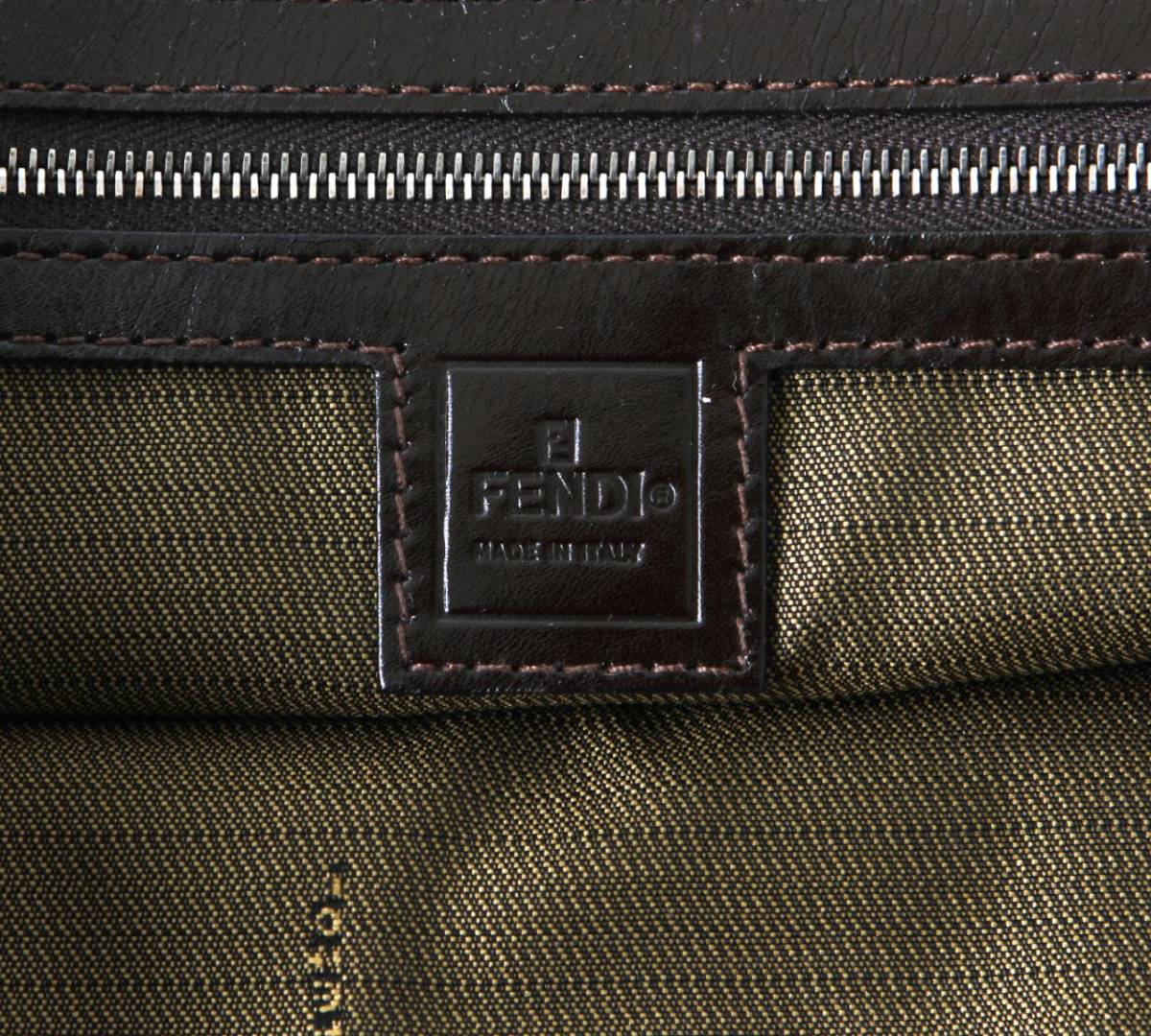 極美品 FENDI フェンディ ズッカ柄 FF金具 キャンバス×レザー ハンドバッグ トートバッグ イタリア製 茶 ヴィンテージ 通勤通学 保管袋付