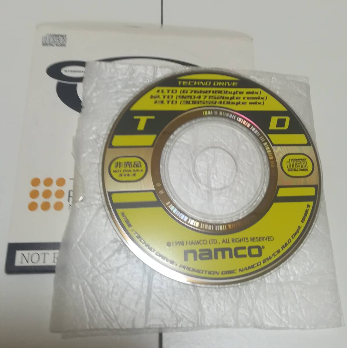 非売品CD付　ナムコ　テクノドライブ　カタログ・チラシ 非売品】ナムコ テクノドライブ サウンドトラック プロモーションDISC