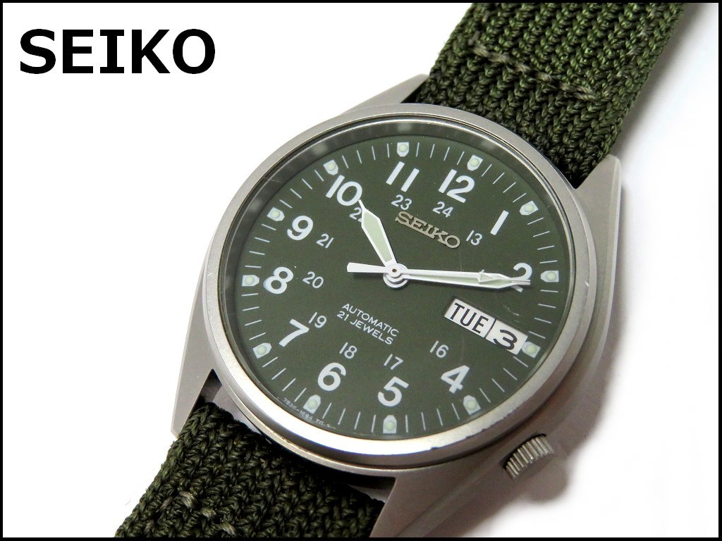 □□￥1スタ【SEIKO】セイコー 21石 ミリタリー 7S26-00D0 自動巻 