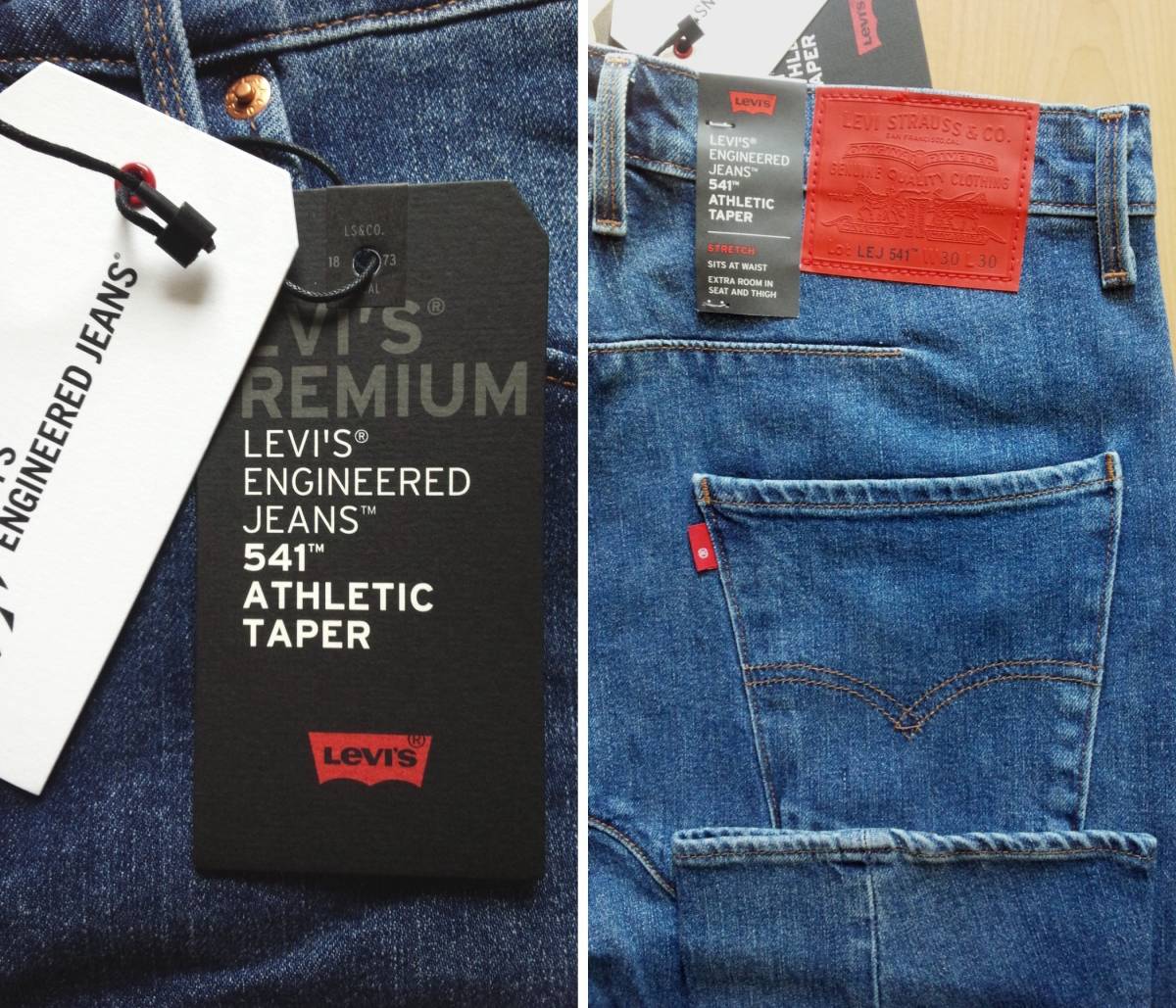 【新品】リーバイス LEJ 541 W30 アスレチックテーパー LEVI'S ENGINEERED JEANS エンジニアド 立体裁断 インディゴ 72779-0001