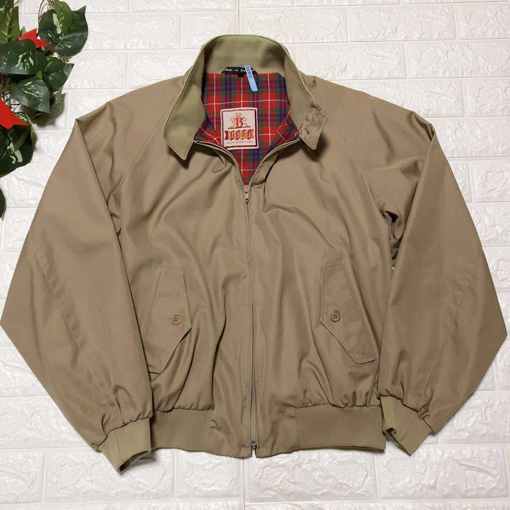 【中古】バラクータ BARACUTA 美品 G9 英国製 ジャケット ブルゾン スイングトップ 裏地チェック レッド 38 ☆バラクータ/美品！クリーニング済/英国製/裏地 レッド系チェック柄