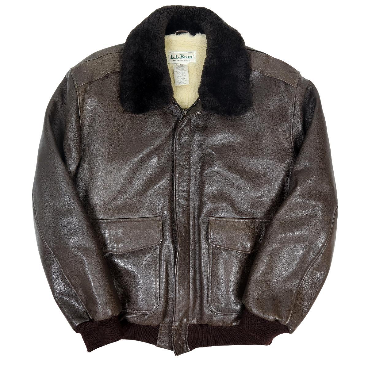 vintage ll bean レザージャケット シングル アメリカ製 80年代