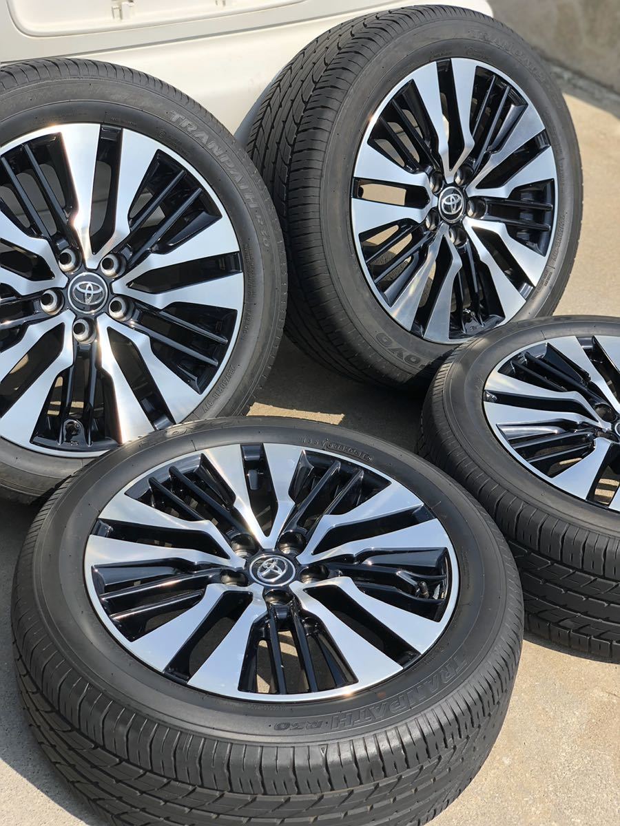 新型 納車外し 30系アルファード ヴェルファイア 後期 純正 18インチタイヤ ホイール4本 5穴 7 5jj 45 Pcd114 3 18年バリバリ山 ラジアルタイヤ 売買されたオークション情報 Yahooの商品情報をアーカイブ公開 オークファン Aucfan Com