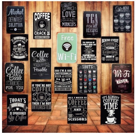 A378 メタル看板 ブリキ看板 ウォール サイン レトロ風 おしゃれ おもしろ 金属製 プレート カフェ コーヒー Ss4 その他 売買されたオークション情報 Yahooの商品情報をアーカイブ公開 オークファン Aucfan Com