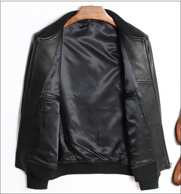 イズXL レザーコート メンズ 本革 ラム革 レザージャケット 本革製 羊革 ビジネスコート ライダースジャケット MA-1 Gジャン_3