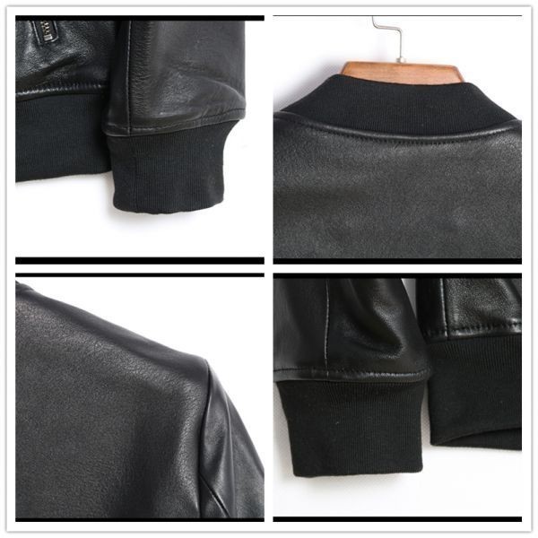 イズXL レザーコート メンズ 本革 ラム革 レザージャケット 本革製 羊革 ビジネスコート ライダースジャケット MA-1 Gジャン_5