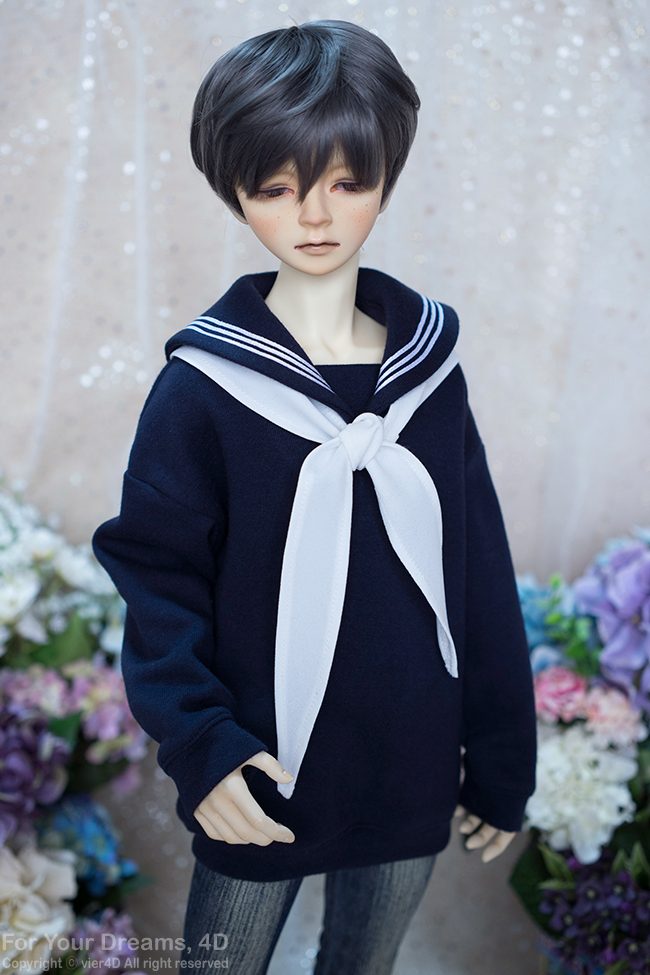 【 4D 】SD17少年用 セーラー服：ベイリーフ (紺)_1