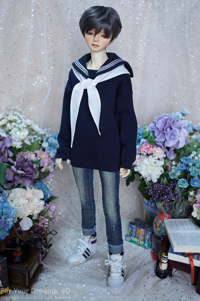 【 4D 】SD17少年用 セーラー服：ベイリーフ (紺)_3