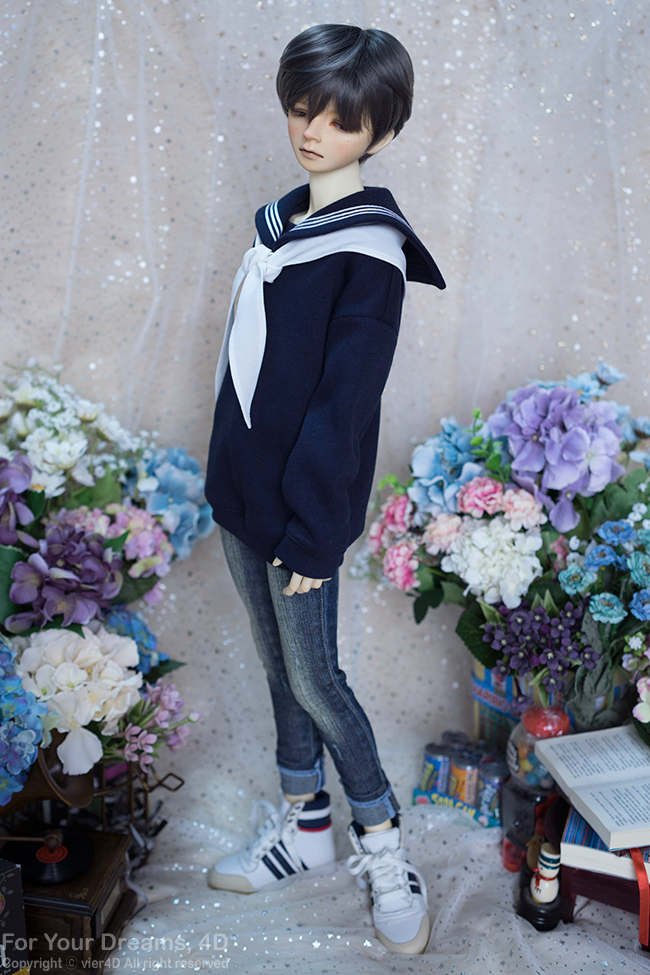 【 4D 】SD17少年用 セーラー服：ベイリーフ (紺)_4