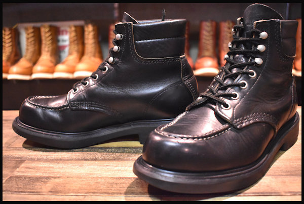 0 スーパーソール RED レッドウィング WING REDWING 15年レッドウィング MOC-TOE SOLE | 黒 WING&frasl;レッドウイング「6 (レッドウィング)REDWING クラシックワークブーツ 1 27.5