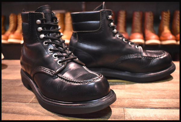 0 スーパーソール RED レッドウィング WING REDWING 15年レッドウィング MOC-TOE SOLE | 黒 WING&frasl;レッドウイング「6 (レッドウィング)REDWING クラシックワークブーツ 1 27.5