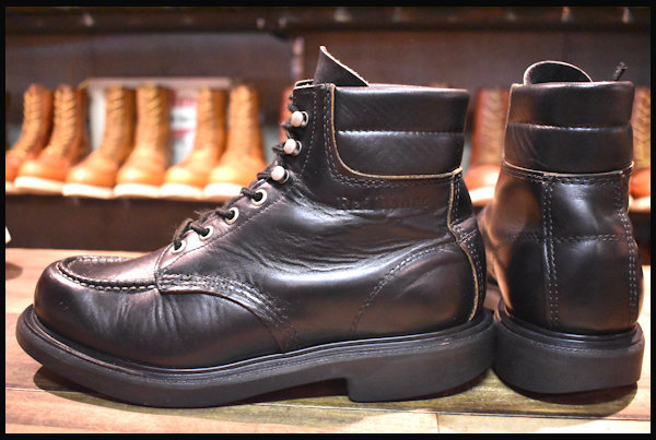 0 スーパーソール RED レッドウィング WING REDWING 15年レッドウィング MOC-TOE SOLE | 黒 WING&frasl;レッドウイング「6 (レッドウィング)REDWING クラシックワークブーツ 1 27.5