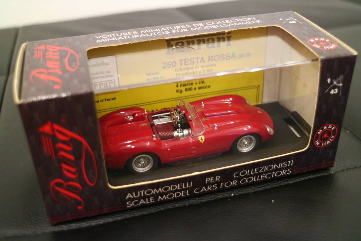 Ferrari 250 TR Prototype 1959 Rouge, Miniature BANG 1/43, Réf 7136