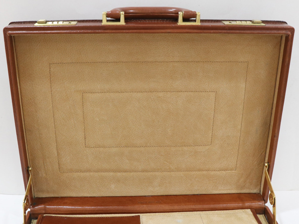 栄】【1円】TUMI トゥミ オールレザー アタッシュケース ダイヤル