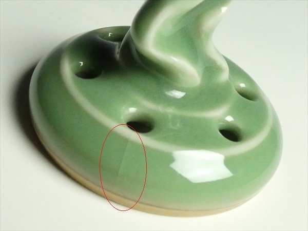  K802 加藤渓山 作 天龍寺青磁 猿 透し 香炉 共箱