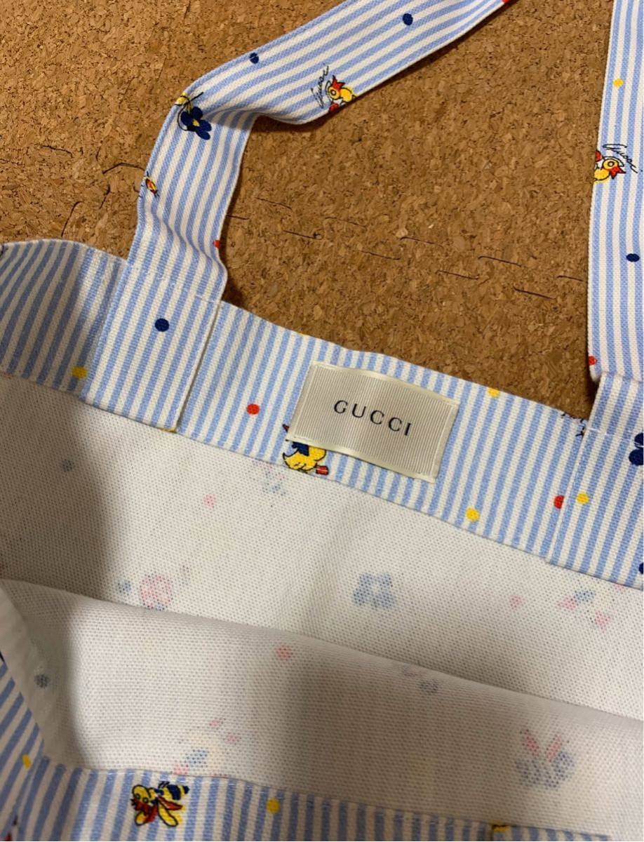 GUCCI キャンバス トートバッグ アヒル 蜂 てんとう虫 フラワー