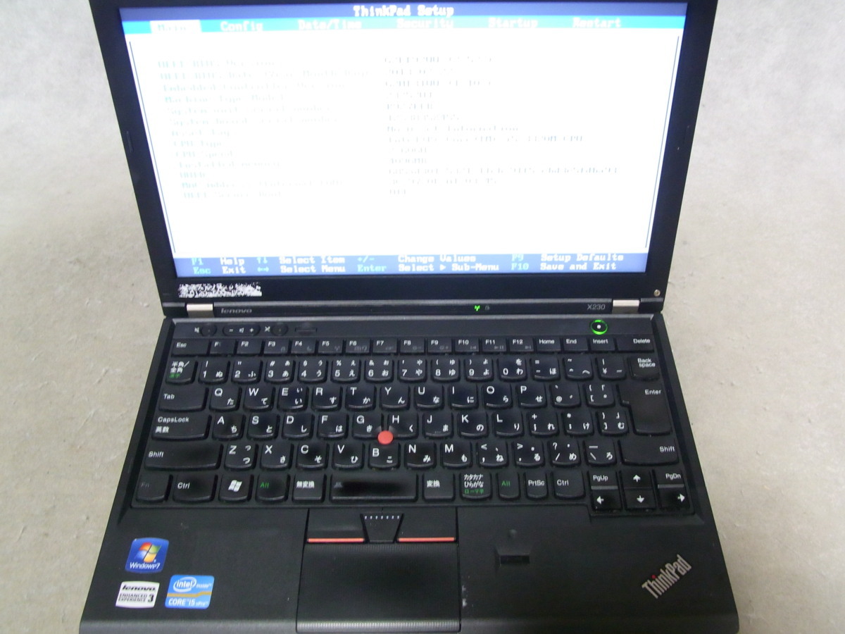 B15034 Lenovo ThinkPad X230 23252UJ / Core i5-3320M 4GB ジャンク 