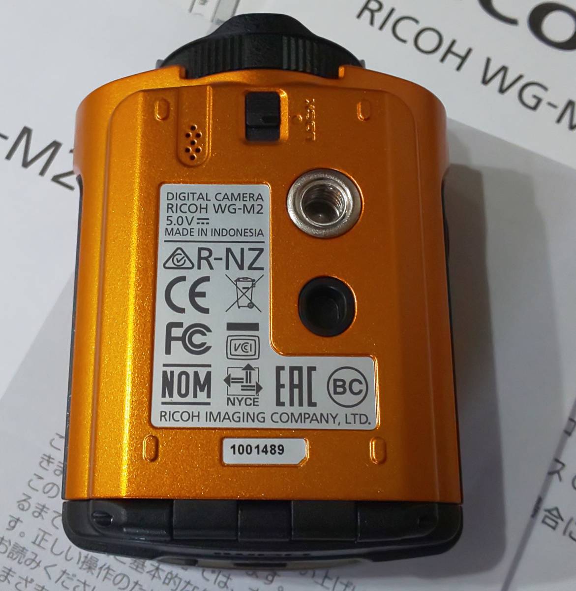 アクションカメラ　リコー　RICOH WG-M2　オレンジ　中古