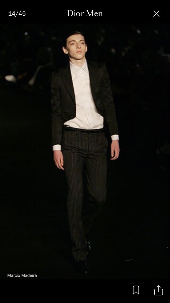 1円スタート2005FW Dior Homme コレクション細ベルト 85サイズ エディ 